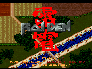 Raiden title screen for Jaguar
